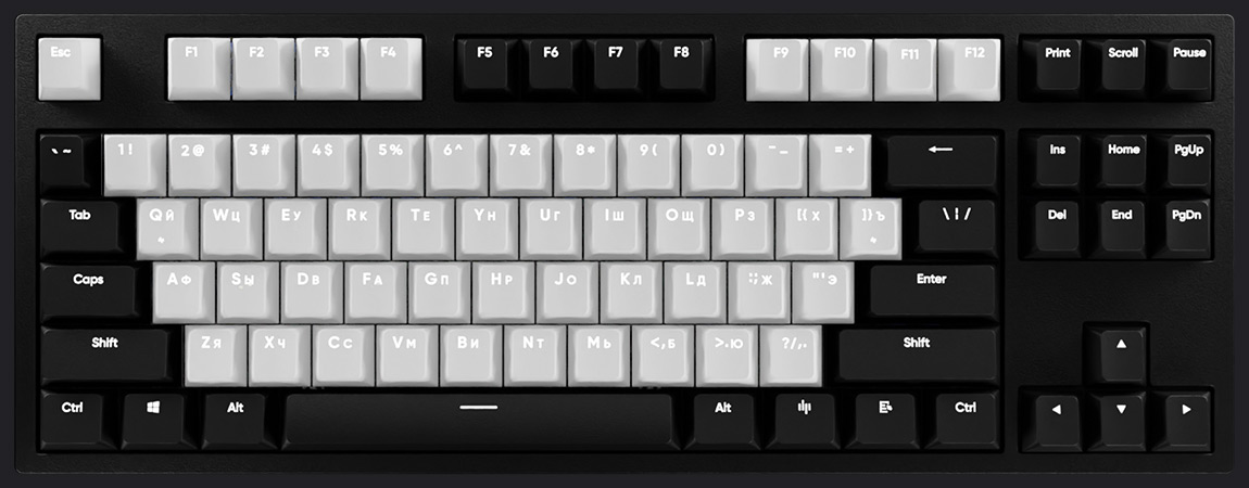 HYPERPC Keyboard TKL - Черный + белый