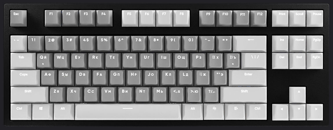 HYPERPC Keyboard TKL - Белый + Серый